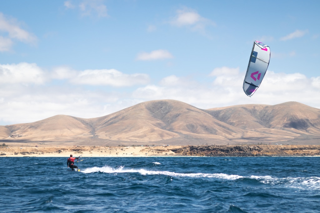 kitesurf à Fuerteventura Flag beach - Corrajelo