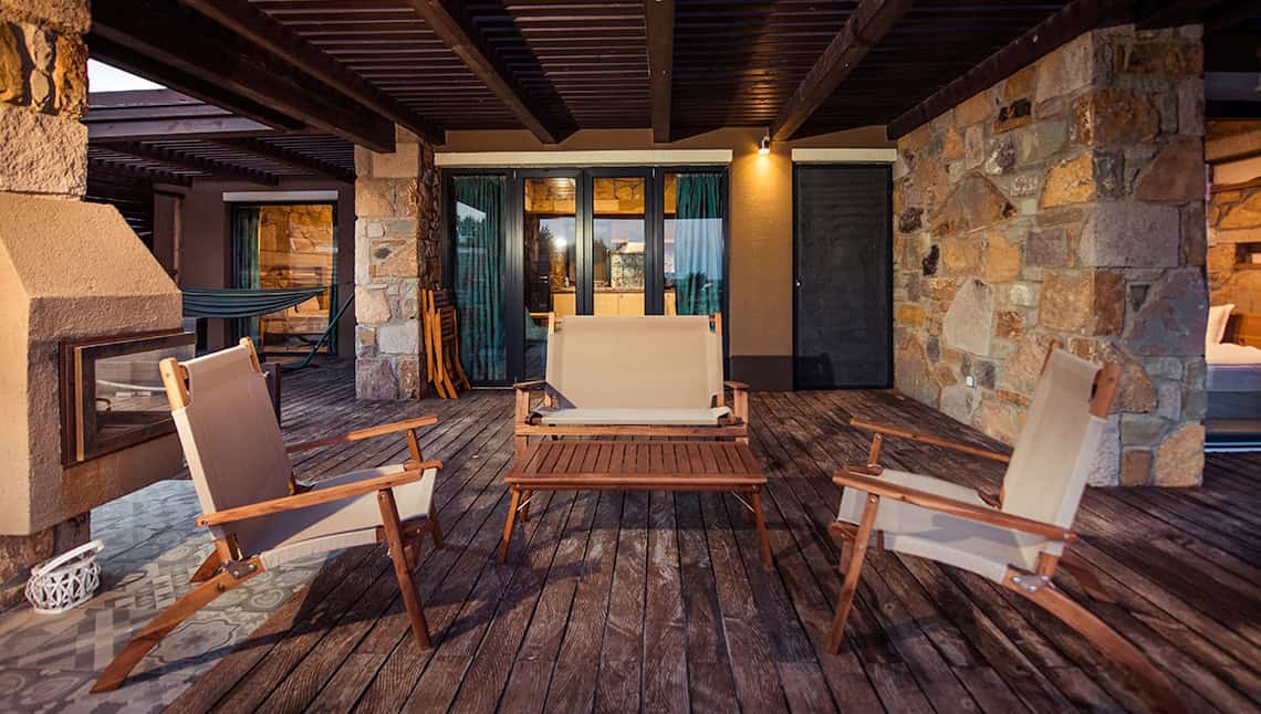 Terrasse pour se reposer à Limnos