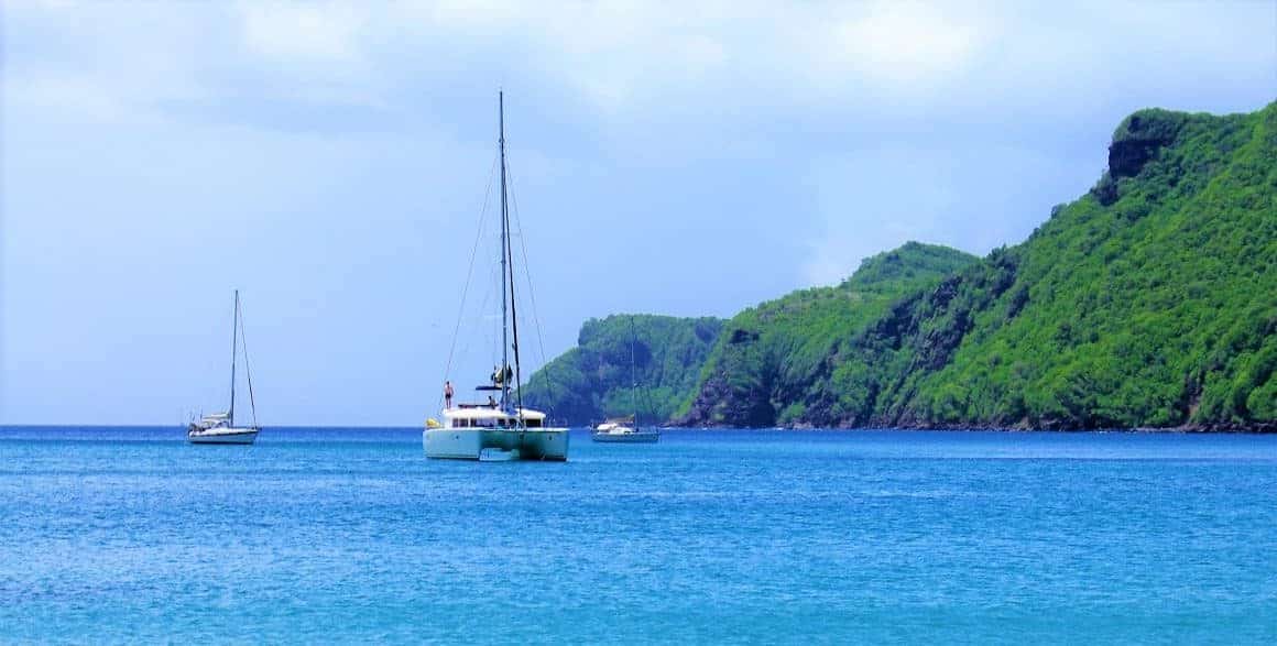 mouillage croisière Antilles