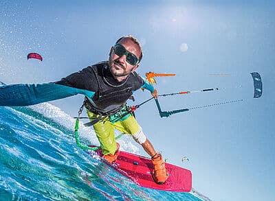 Kitesurfeur à Limnos