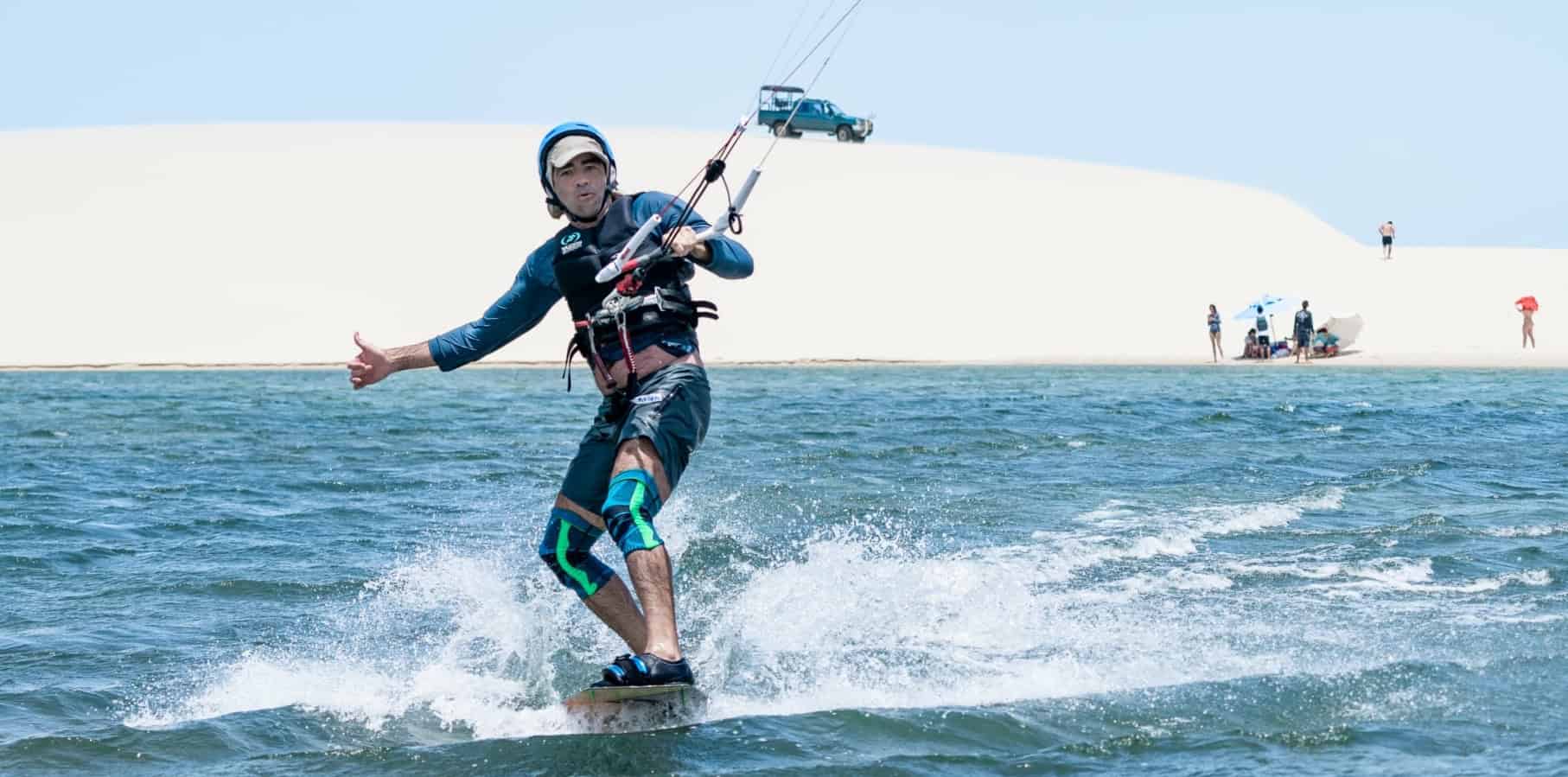 Cours de kitesurf au Mexique pendant un kitetrip
