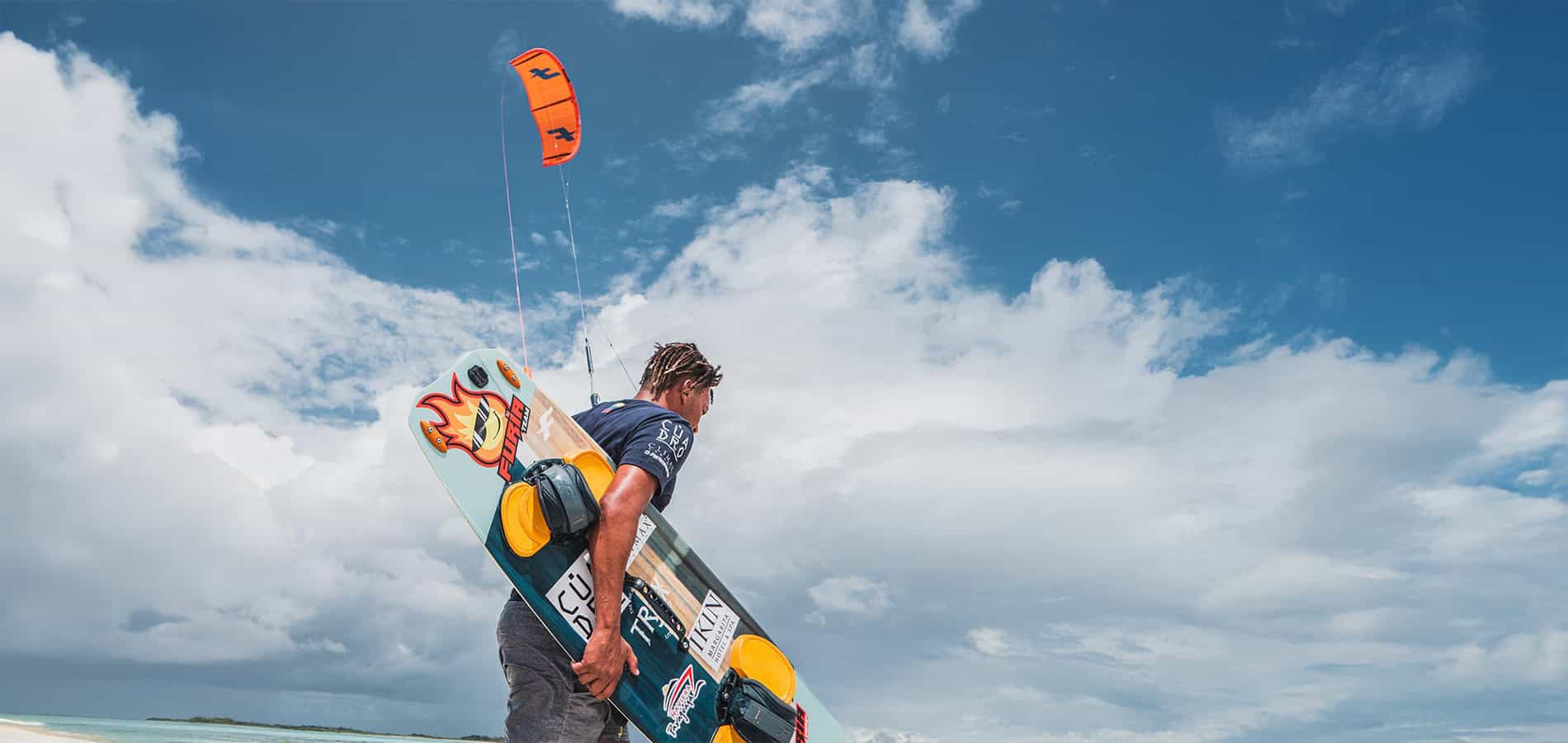 360 Kite Travel website banner showing a kitesurfer in Los Roques, Venezuela